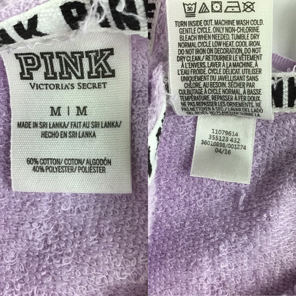 PINK Victoria Secret Love Pink Lavendar Sweatshirt - Picture 8 of 8